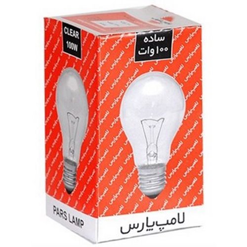 لامپ رشته ای روشنایی 100 W مدل گلابی ساده پارس از شرکت پارس شهاب