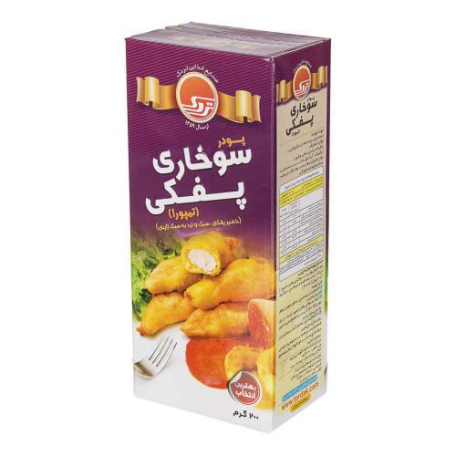 پودر سوخاری تمبورا نوع بسته بندی بسته سلفونی متالایزی 200 گرمی تردک