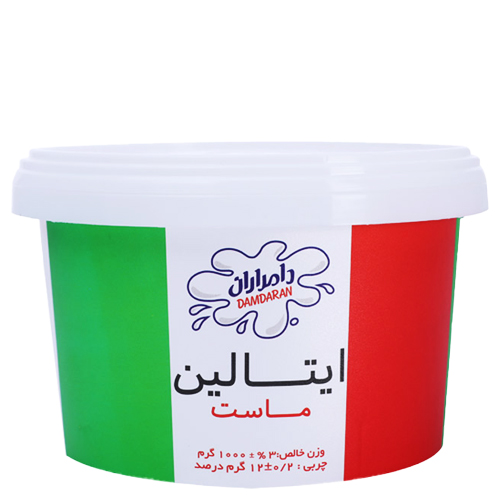ماست پاستوریزه ایتالین ظرف پلی اتیلنی 900 g نام تجارتی تین دامداران مرجع عرضه کننده فرآورده های لبنی