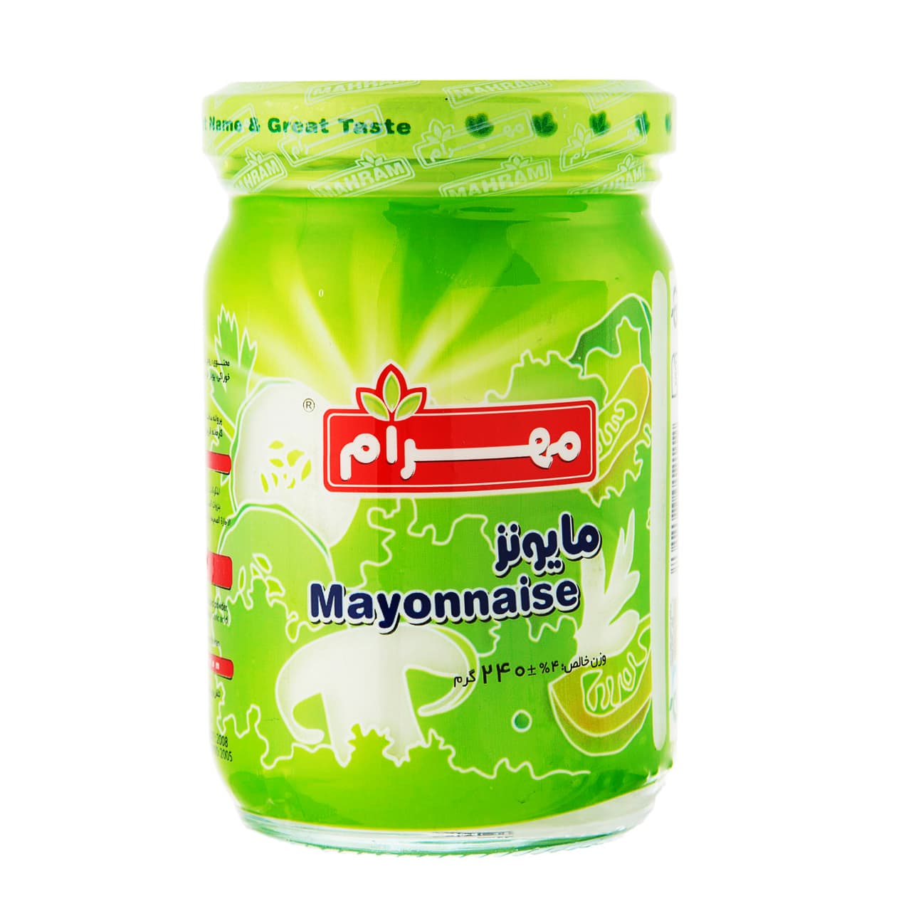سس مایونز ظرف شیشه ای 240 گرمی مهرام