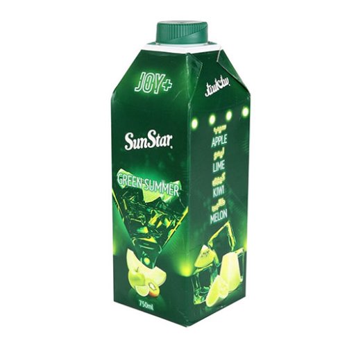 نوشیدنی مخلوط میوه های سبز پاکت کامبی بلاک SIG مقدار 750 ml سان استار